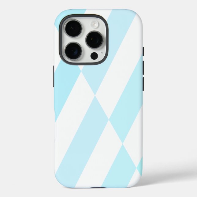 Stripe Design in Light Blue and White Case-Mate iPhone Case (Back)