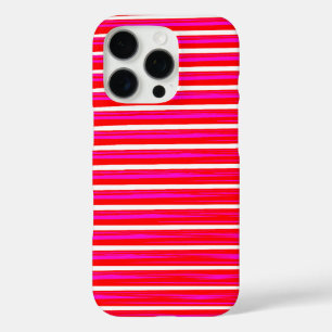 Stripe Design in Red and White  iPhone 16 Pro Case