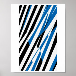 Stripe Pattern 29 Sticker Poster