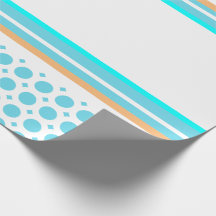 Stripe Pattern Orange Aqua Blue Party