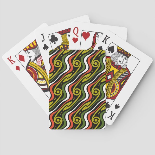stripe pattern playing cards (Back)