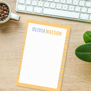 Stripe Personalised Name Teacher Appreciation Gift Post-it Notes