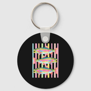 Stripe rainbow trout fishing outdoor fish summer key ring