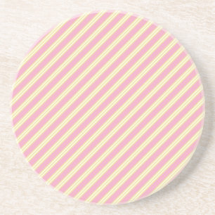 Stripe Series---Pink & Gold coaster
