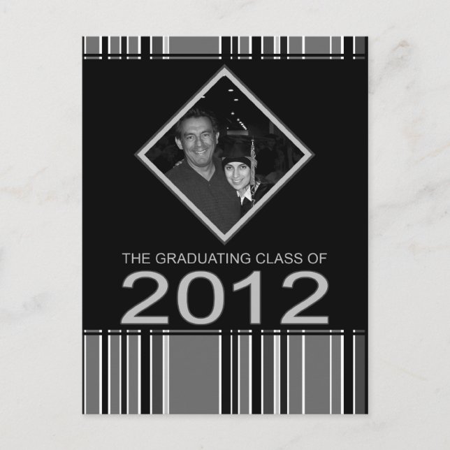 striped 2012 graduation announcement (Front)
