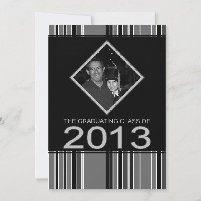 striped 2013 graduation announcement (Front)