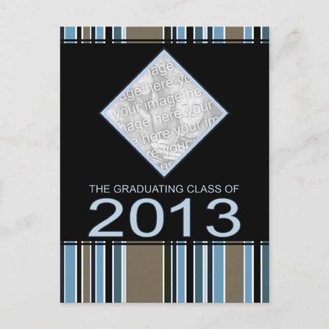 striped 2013 graduation announcement (Front)