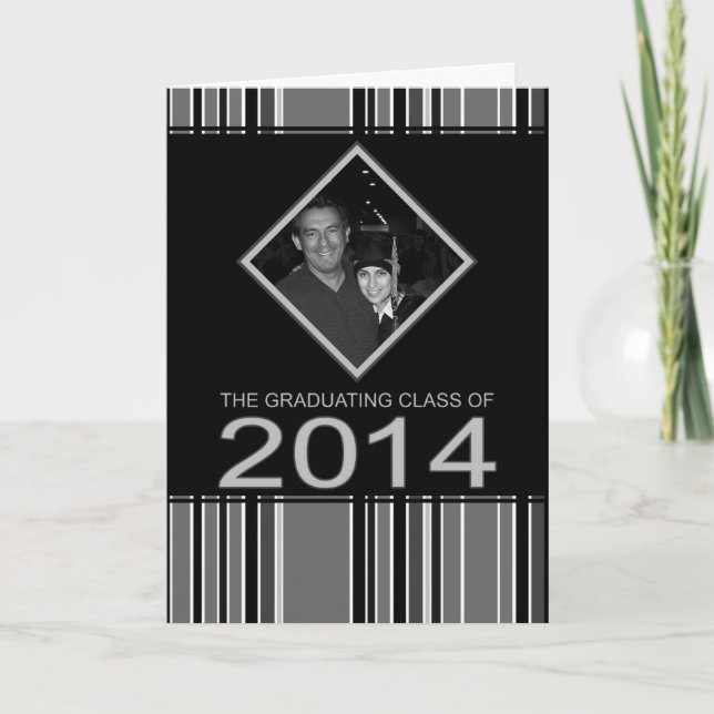 striped 2014 graduation announcement (Front)