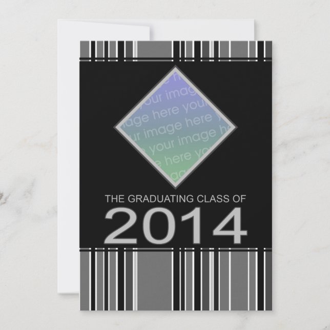 striped 2014 graduation announcement (Front)
