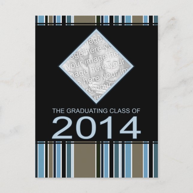 striped 2014 graduation announcement (Front)