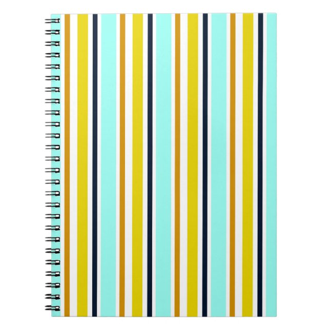Striped abstract background with colour stripes. V Notebook (Front)