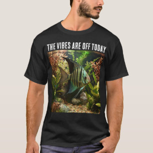 Striped altum angelfish in home aquarium  T-Shirt