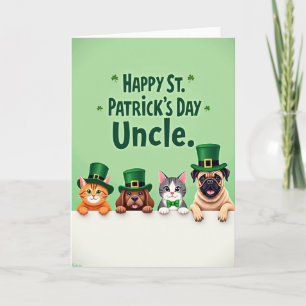 Striped Animal St Patricks Day Card