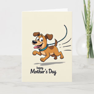Striped Animated Dog Fun Day Card