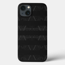 Striped Argyle Embellished Black