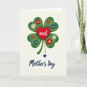 Striped Aunt Mothers Day Card