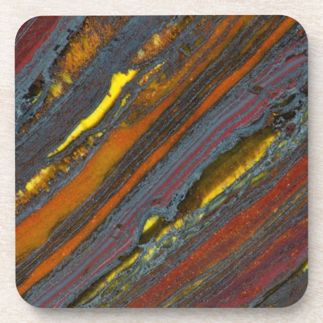 Striped Australian Tiger Eye Coaster (Front)