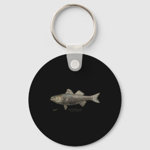 Striped B Fishing Key Ring