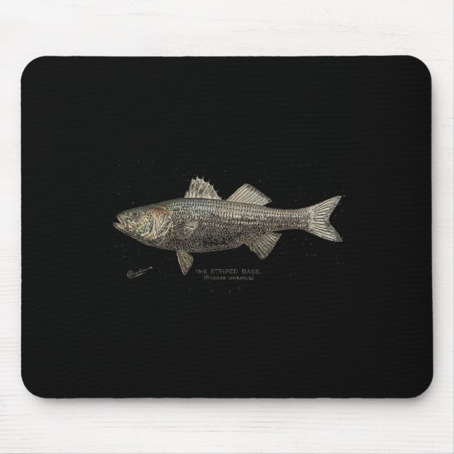 Striped B Fishing  Mouse Pad (Front)