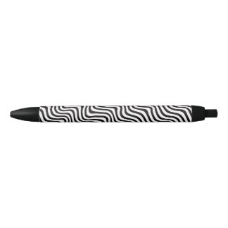 Striped B&W Black Ink Pen