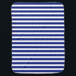 Striped Baby Blanket  and Polka dots Double Sided<br><div class="desc">Double  sided baby blanket navy blue and white stripes one side,  polka dots on the other side. Personalised,  Customisable click on text and add baby's name.</div>