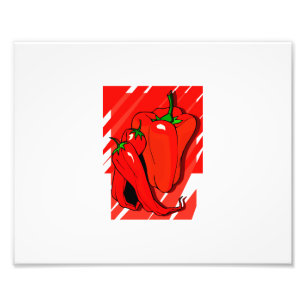 Striped background 3 peppers red.png photo print