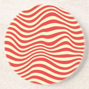 Striped background coaster