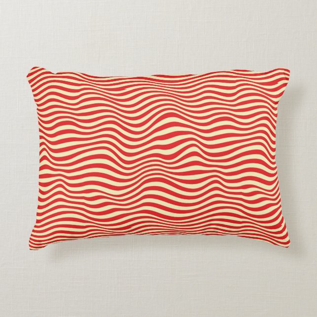 Striped background decorative cushion (Front)