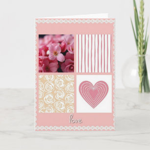 Striped Background Love Card