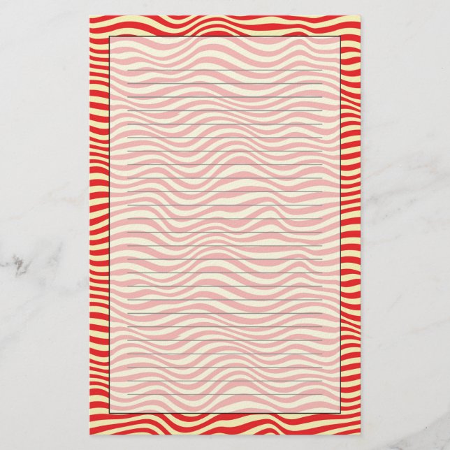 Striped background stationery (Front)