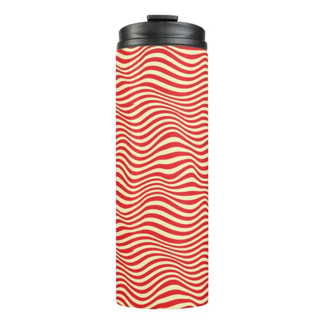 Striped background thermal tumbler (Front)