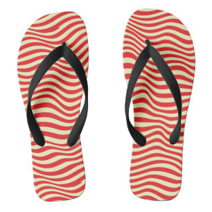 Striped background thongs