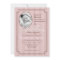 Striped Baptism Invitation (Pale Pink)