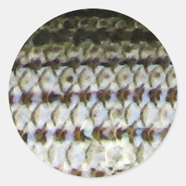 Striped Bass Fish Skin Print Classic Round Sticker (Front)