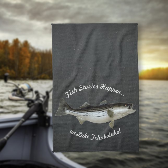 Striped Bass Fishing•Custom Tea Towel (Creator Uploaded)