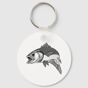 Striped Bass Key Ring