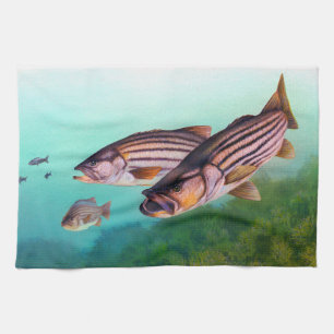 Striped Bass Tea Towel