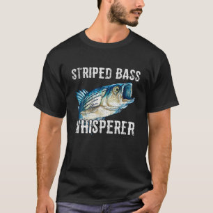 Striped Bass Whisperer T Shirt Striped Bass Deep S