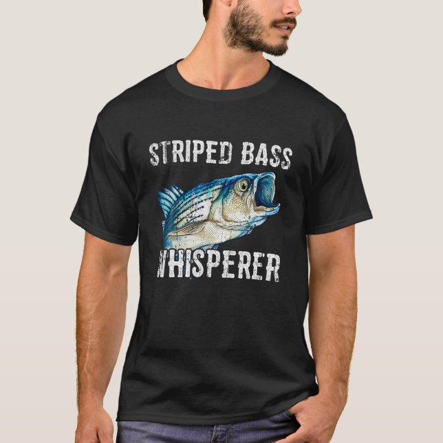 Striped Bass Whisperer T Shirt Striped Bass Deep S (Front)