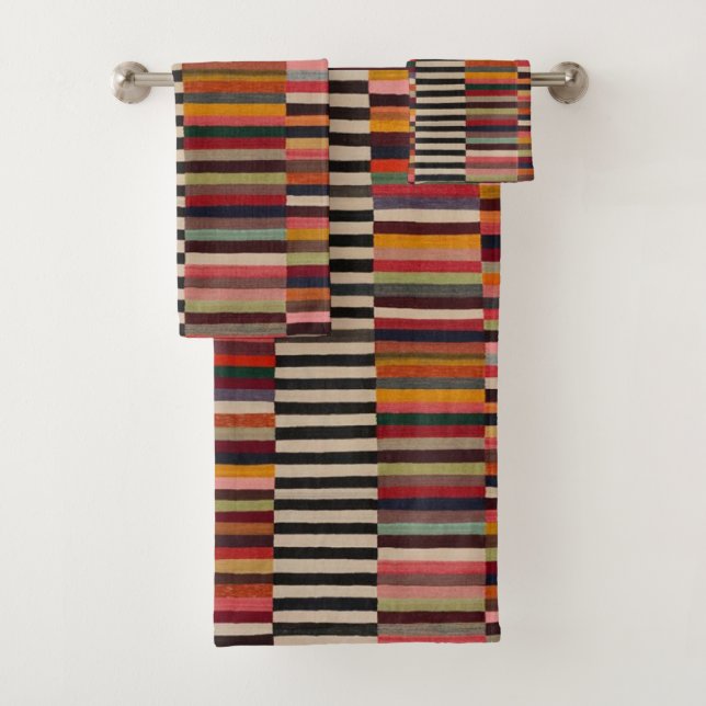 striped bath towel set (Insitu)