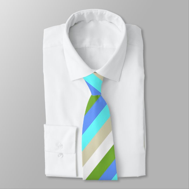 Striped Beach Colours of Sint Maarten  Tie (Tied)