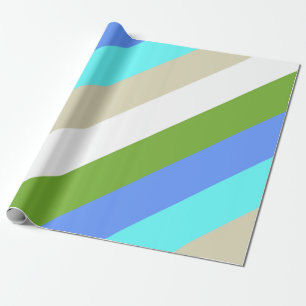 Striped Beach Colours of Sint Maarten  Wrapping Paper