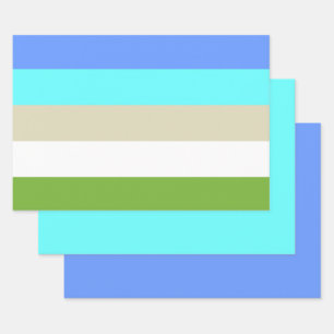 Striped Beach Colours of Sint Maarten Wrapping Paper Sheet