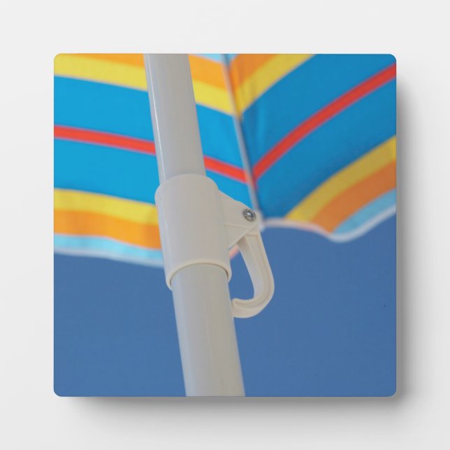 Striped Beach Umbrella Plaque (Front)