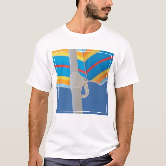 Striped Beach Umbrella T-Shirt (Front)