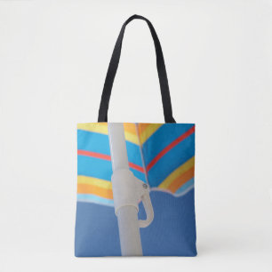 Striped Beach Umbrella Tote Bag