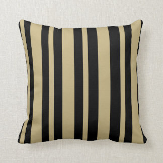 Striped: Beige & Black throw pillow