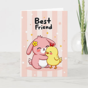 Striped Best Friend Card