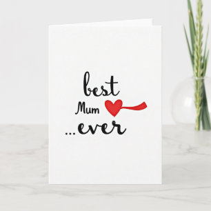 Striped Best Mum Ever Card