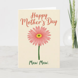 Striped Best Wishes Floral Card